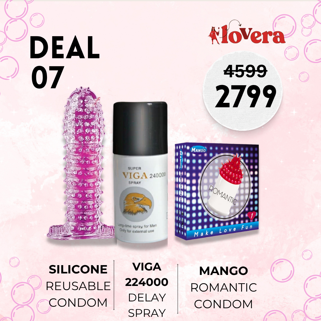Lovera Reusable Condom, Spray and Romantic Deal