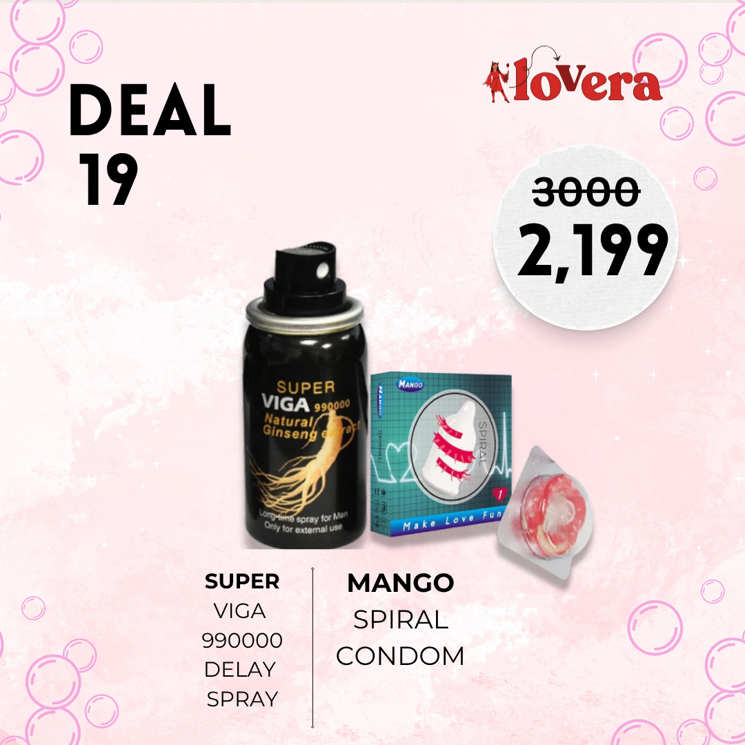 Lovera Viga 990000 Spray and Spiral Condoms Deal